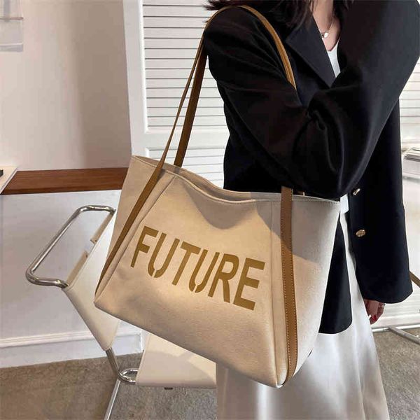 

capacity female 2022 new fashion canvas ladies shoulder casual elegant girl messenger bag