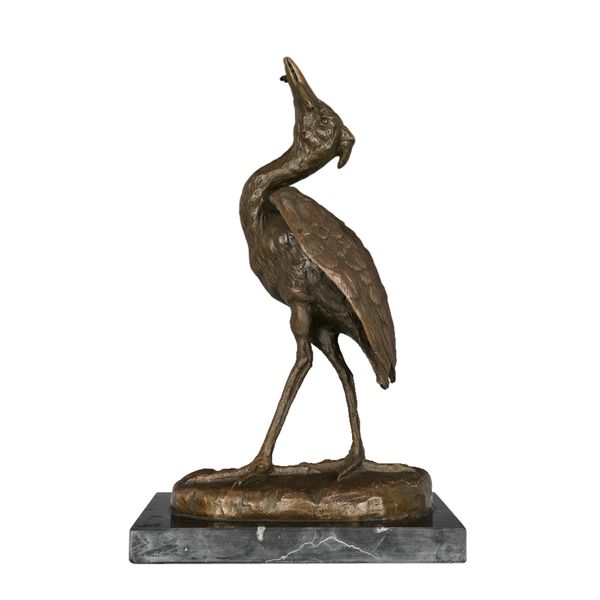 

cormorant figurine statue cast bronze wildlife animal sculpture superior vintage home decoration kids birthday gift, Silver