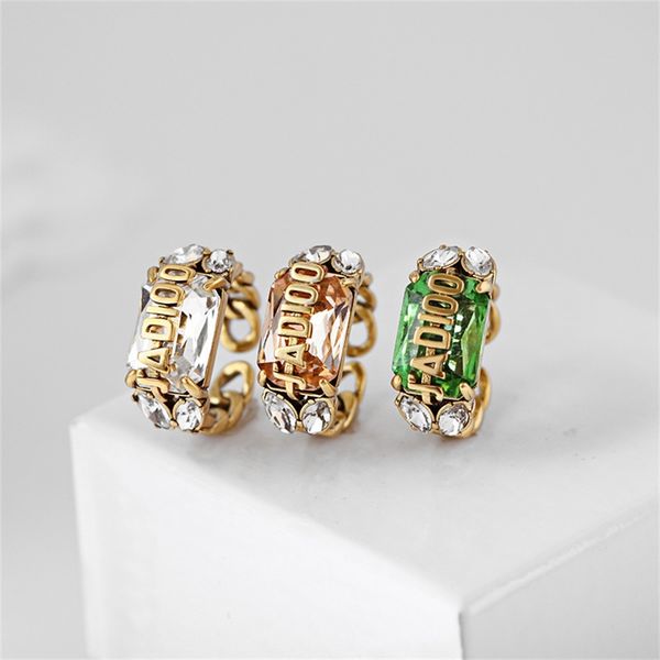 

80% off wholesale shop trapezoidal square diamond pink ring female high version emerald eye ring hand jewelry, Silver