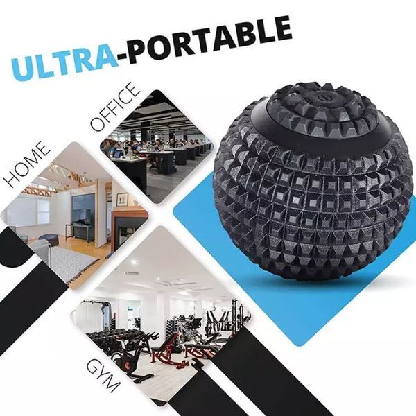 

vibrating massage ball for muscle recovery myofascial release and soreness relief portable fitness massager yoga massage roller