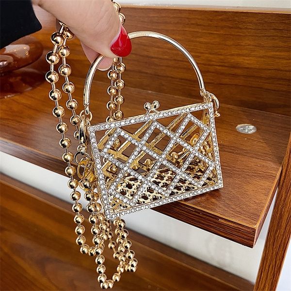 

brand dinner bags for women diamond shoulder bag luxury designer crossbody bag fashionable golden satchel ladies bag setf 220621