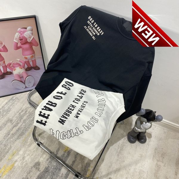 

50% off discount fog faer of god mainline letter loose short sleeve men and women summer couple high street t-shirt factory direct sale, White;black