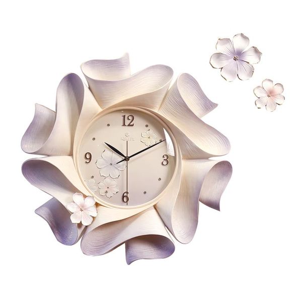 Adesivi murali Moderno Minimalista Personalità di lusso in rilievo Europeo El Home Orologio silenzioso in resina Artigianato Muto Art Chart Decorazione