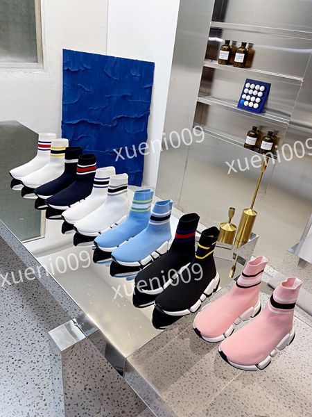 

sock sneakers designers socks shoes men donna red fashion shoe women low pull-on sneaker with white sneaker ly220113, Black