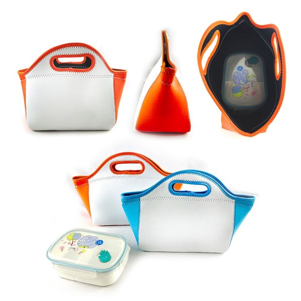 Сублимация заготовки из неопрена сумки для ланча Изолированная тепловая сумка для обеда цветные сумки для переноски сумки с застежкой для взрослых детей