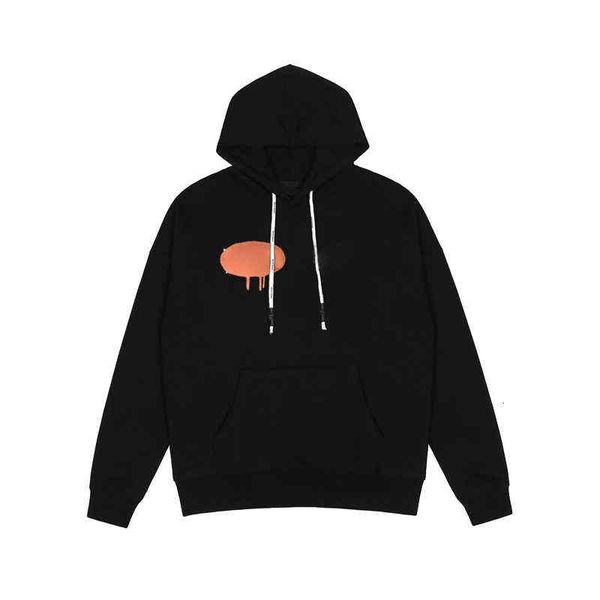 

casual quility designer of luxury hoodie brand palms angels angel hoody pa clothing spray letter long sleeve spring summer tide men and wome, Black