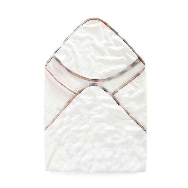 Yeni 2021 kış moda dikiş mektubu stil yeni doğan bebek kıyafetleri pamuk örgü banyo havlu sargısı yeni doğmuş erkek bebek kız battaniyeleri g220510