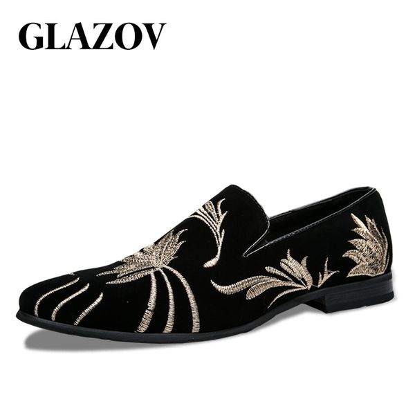 

handmade new leather men dress shoes evening party wedding shoes daily office suit shoes cow suede chaussures hommes big size 47 y200420, Black