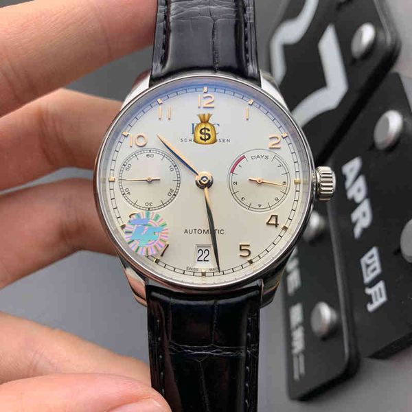 

zf portugal seven day chain gold needle men's leisure sports business fashion automatic mechanical watch, Slivery;brown