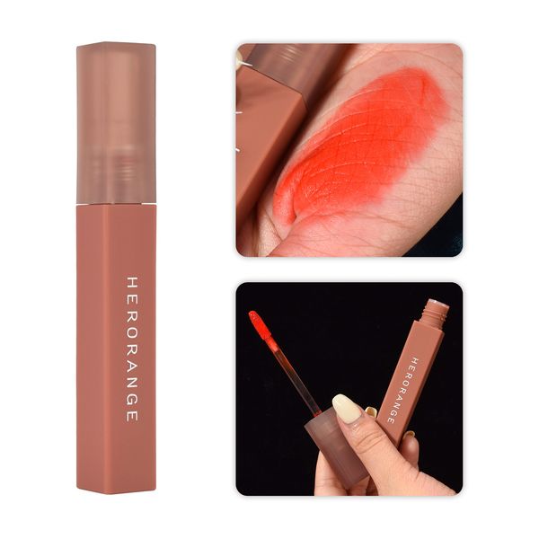 

matte lipstick girl good-looking and temperament lip mud #6 persimmon sweet tea 1pc