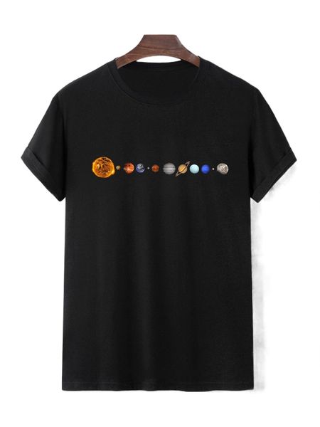 

men planet print tee k0xc#, White;black