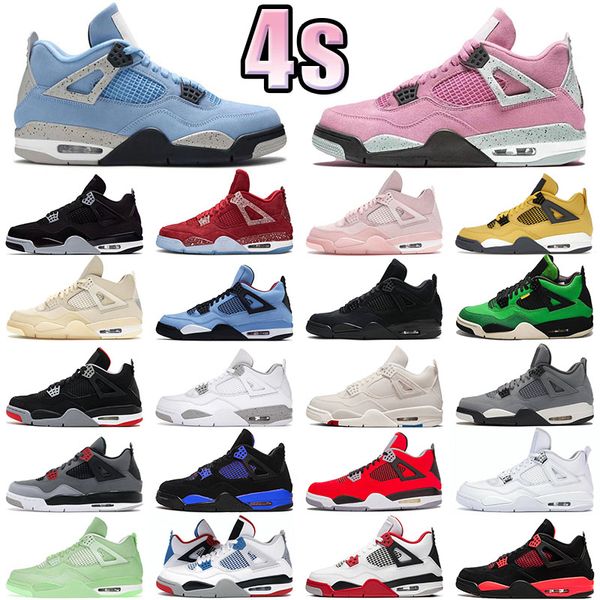 

university pink 4 classic jumpman men basketball shoes red thunder white oreo sail 4s sneakers infrared sports military black trainers women