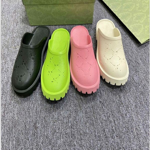 

classic fashion designer slippers brand mens womens sandals soft fashionable out design ladies hollow platform materials lovely sunny chkf, Black