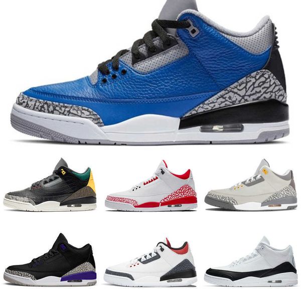 

mens 3 3s basketball shoes womens jumpman sports sneakers fragment 2022 unc varsity royal denim men outdoors trainers size eur