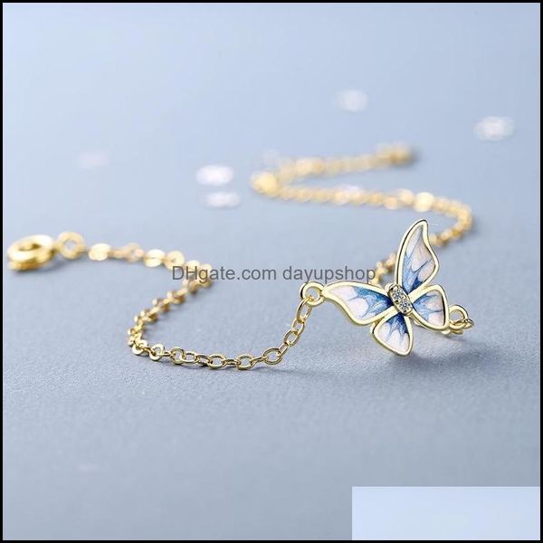 

charm bracelets todorova gold color butterfly pendant bracelet for women dhnic, Golden;silver