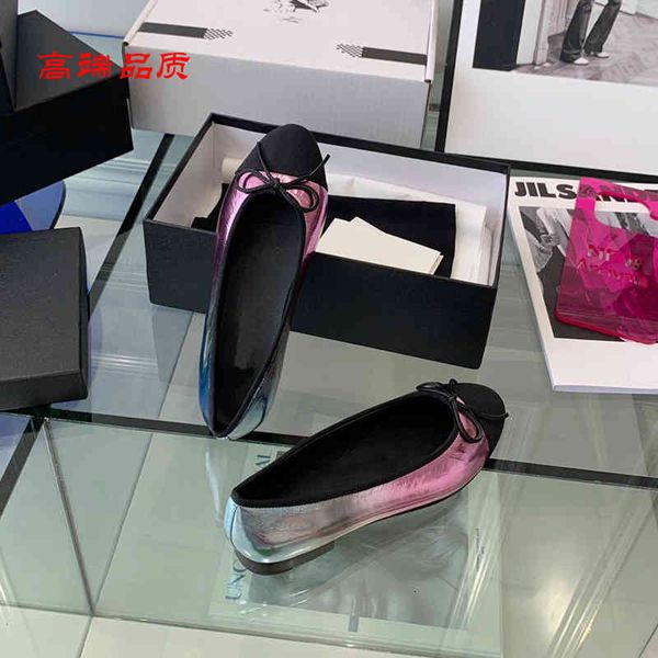

dress shoes style small fragrance women's shoes c home color matching light mouth single ballet bow flat shoes, Black
