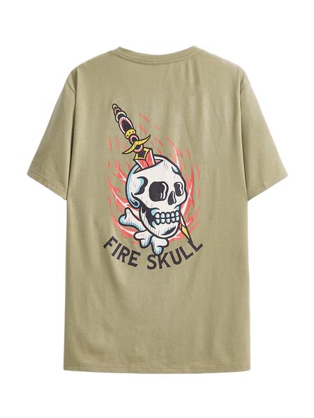 

x fabecco men skull & letter graphic tee y0o4#, White;black