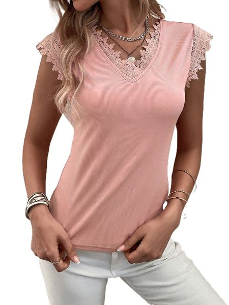 

guipure lace panel tee y8nb#, White