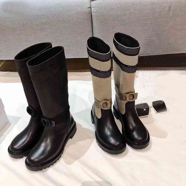 

boots knights winter boots letter socks women shoes knitted elastic high fashion platform lady long 100% leather woman 8bnx, Black