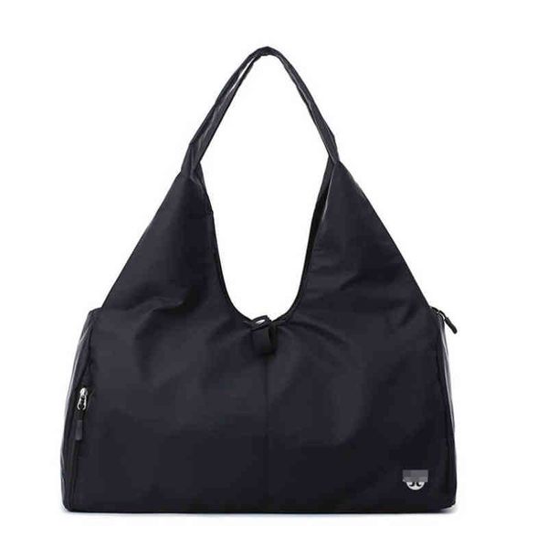 

lulu solid color sacks bags wear-resistant and waterproof large capacity one shoulder messenger fitness yoga storage sack bag fjd0
