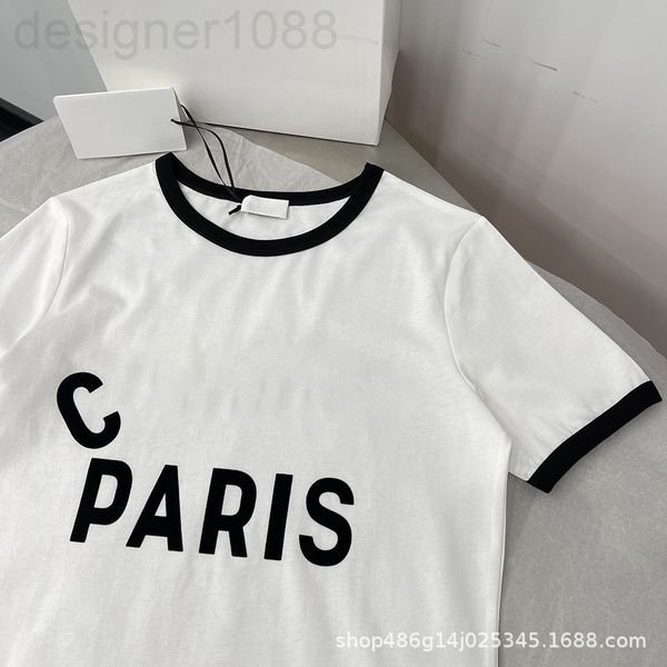 

women's t-shirt designer [correct version]c family spring and summer new round neck letter printing short sleeve fashion versatile t-sh, White