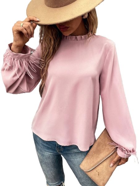 

frill trim keyhole back l4g2#, White