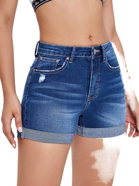 

ripped roll hem denim shorts f5yu#, White;black