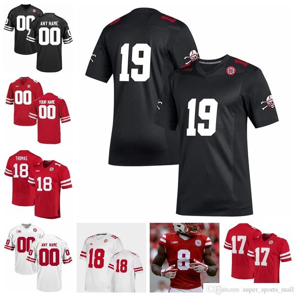 

ncaa nebraska cornhuskersÂ college football jerseys men jaylin bradley jersey austin hemphill cooper jewett rahmir johnson jerseys custom sti, Black