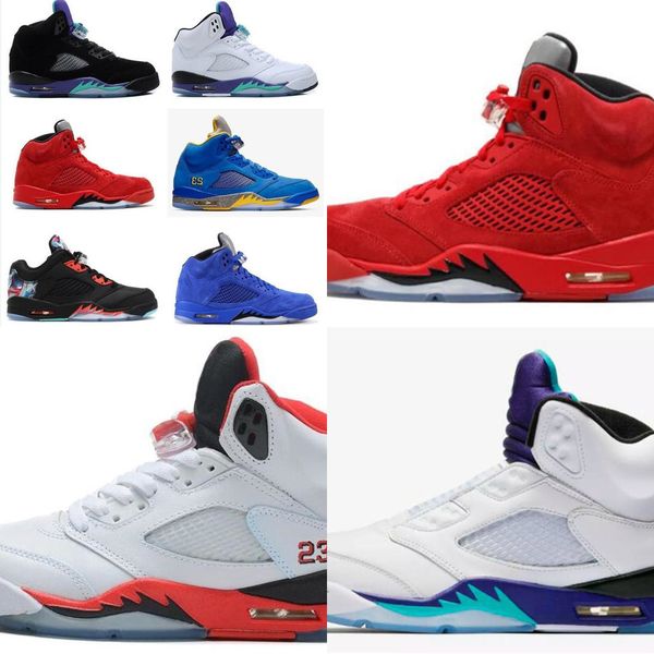 

shoes 5s ice nakeskin retro laney men bred red suede white metallic cement black