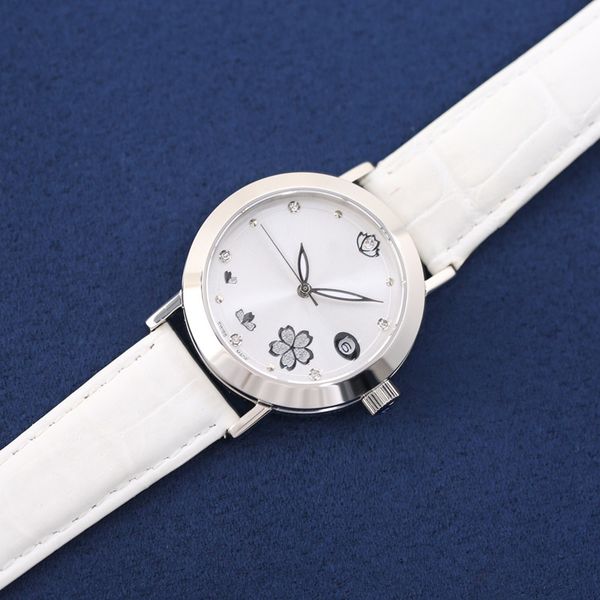 

women's fashion watch 8215 mechanical movement 316 stainless steel case sapphire crystal glass scratch resistant leather strap designer, Slivery;brown