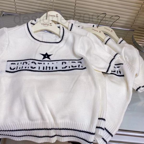 

women's hoodies & sweatshirts designer 2022 spring and summer new aging letter short sleeve five pointed star bubble sweater women&#039, Black