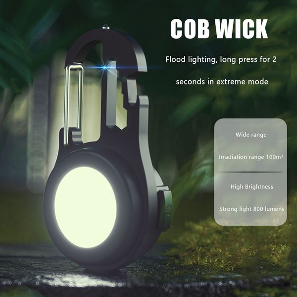 

keychain gadget accessories ultra small mini keychain toy multifunctional cob flood light portable anti-lost rechargeable bright minis flash