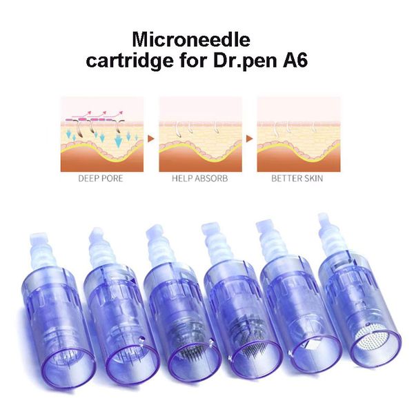 Micro Ago Terapia A6 Microneedle Derma Pen Cartuccia di Ricambio Per Mini Hydra Pistola Mesoterapia Iniettore Strumenti Nano Aghi Per Tatuaggio