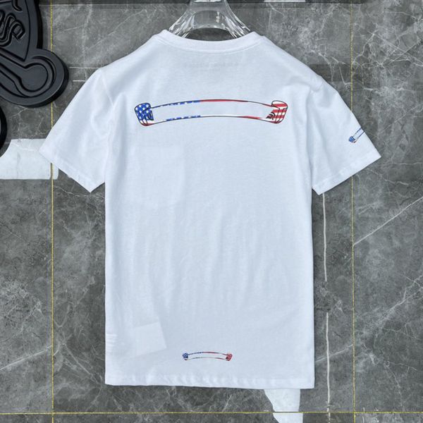 

brand summer luxury men's ch fashion t shirts designers tees correct horseshoe sanskrit cross polos boy graffiti t-shirts women short s, White;black