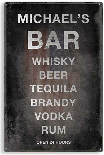 

creative room decorative wall signs, personalized metal decorations, retrouf09