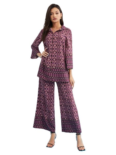 

x atelier h argyle print single breasted & wide leg pants u89w#, White