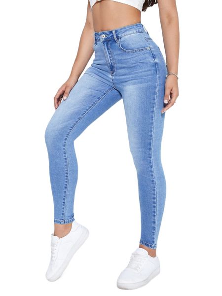 

slant pocket skinny jeans e5eb#, Blue