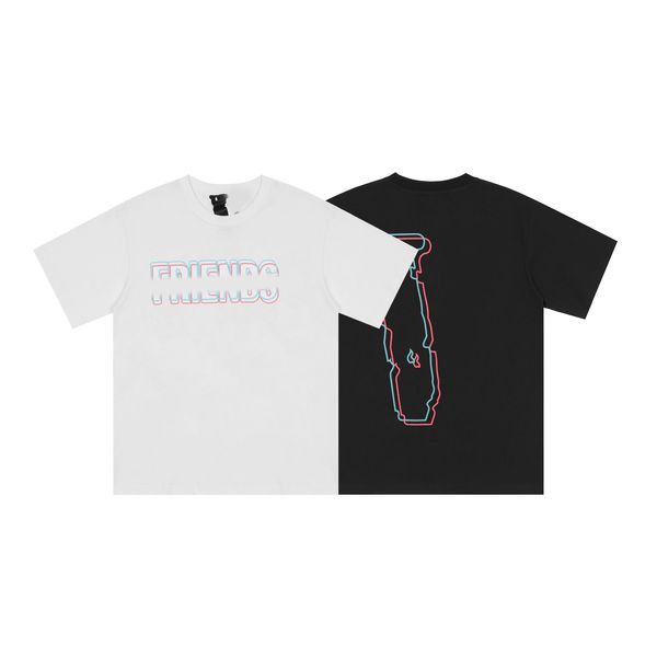 22SS T-shirts Männer Frauen Designer T-shirt Mit Brief Mode Marke T-stück Atmungsaktive Kurzarm T-shirts Sommer Kleidung Schwarz Weiß