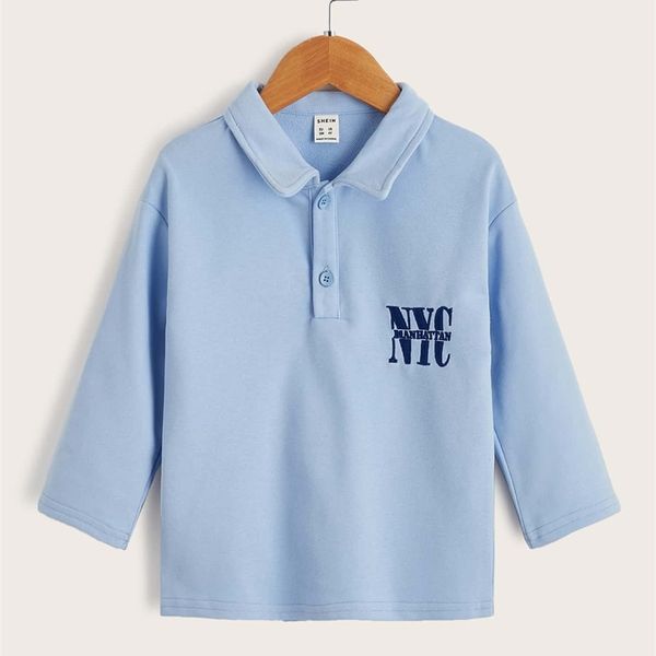 

toddler boys letter embroidery polo shirt she01, White;black