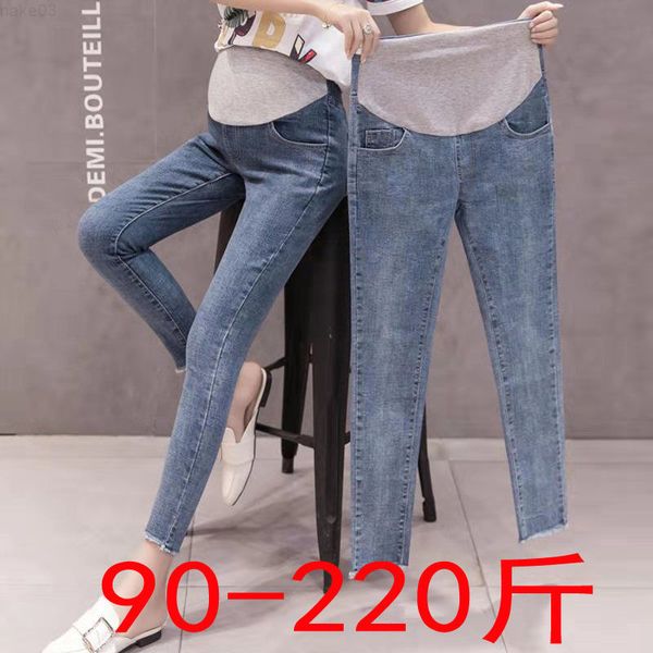 Uyku Lounge Denim Hamile Pantolon Artı Boyut M5XL Bez J220823