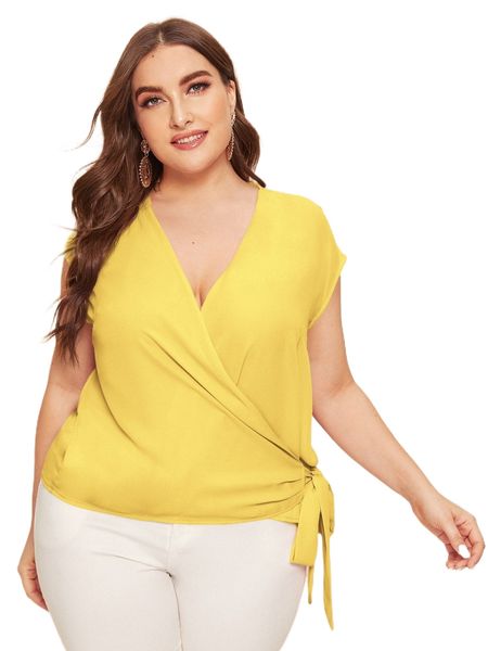 

plus surplice wrap knot m4yp#, Black