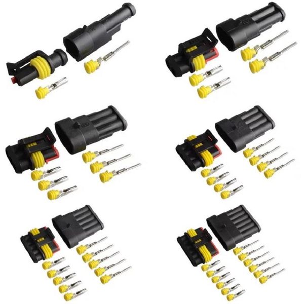 Anderes Beleuchtungszubehör 2-5 Sätze 1p2p3p4p5p6p 1,5 männlicher und weiblicher Stecker Super Seal wasserdichter elektrischer Drahtverbinder für AutoverbinderO