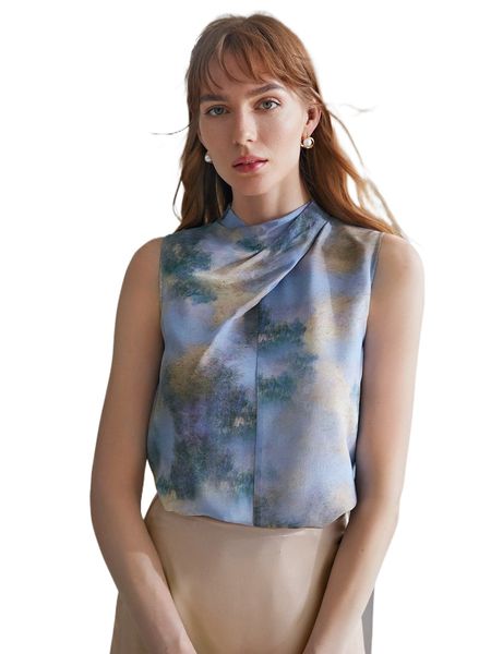 

motf premium 100% silk draped o2q3#, White