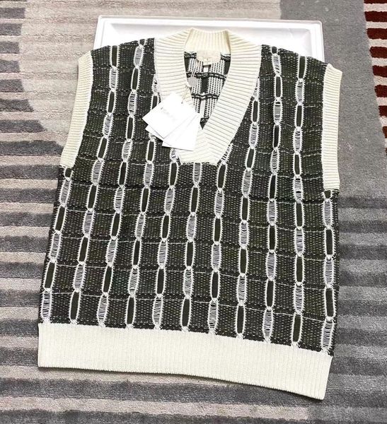 

women's t-shirt designer ic ~ cattle new fashion contrast color hanging wool plaid wool knitted vest loose sweater coat outside8oyx 200, White