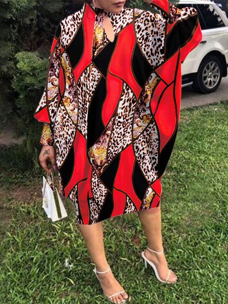 

womens designer knee-length dress bohemian vestido plus size dresses party dress ladies midi long sleeve elegant xl-4xl 5xl evening woman, Black