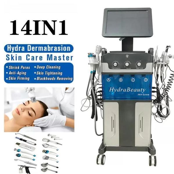 

big suction 14 in 1 hydra facial md microdermabrasion machine hydra facailserum skin rejuvenation lift dermabrasion face cleaning beauty equ