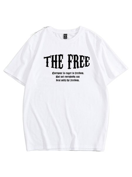 

romwe guys letter graphic tee 46tu#, White;black