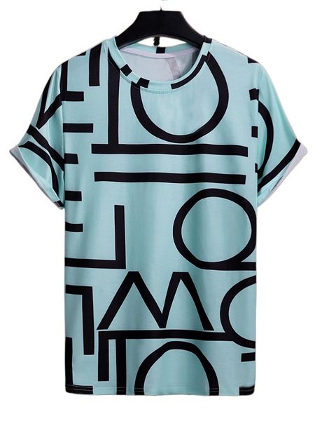 

men letter graphic tee 44t2#, White;black