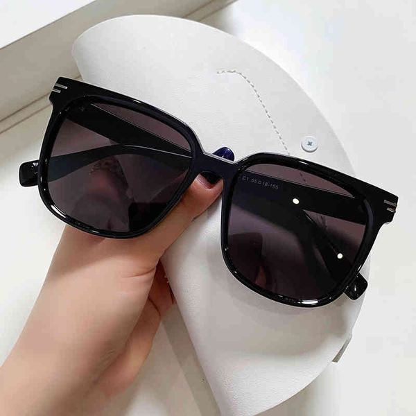 

sunglasses gm women's trendy men's sunscreen uv protection big face thin high-grade feeling, White;black
