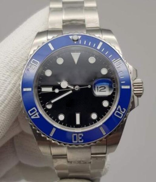 

st9 steel watch big automatic mechanical black dial sapphire glass date ceramic watches men stainless wristwatches 41mm glide brac231y, Slivery;brown